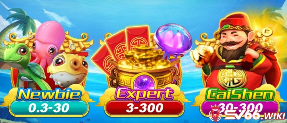 Trong game bắn cá thần tài SV66 có nhiều thử thách tương ứng với 3 phòng chơi