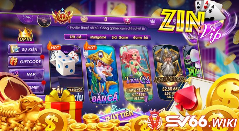 Cổng game ZinVip Live có những trò chơi gì?