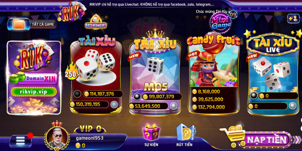 Giới thiệu tổng quan về cồng game Rikvip