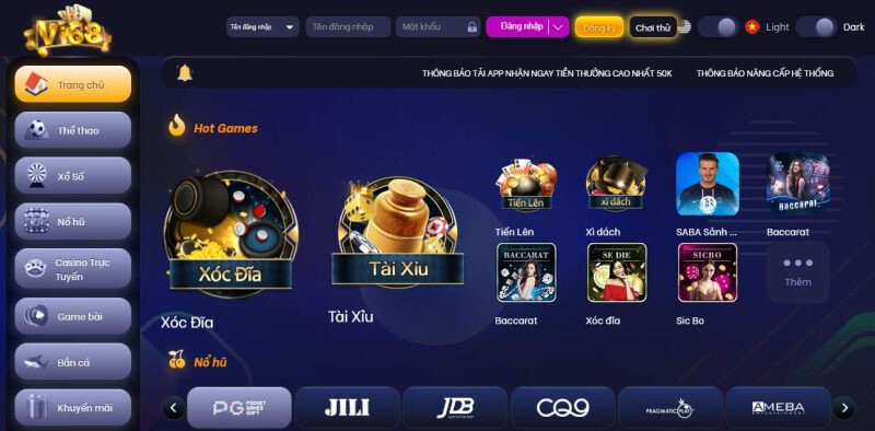 Casino trực tuyến tại Vi68